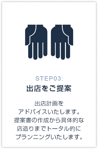STEP03:出店をご提案